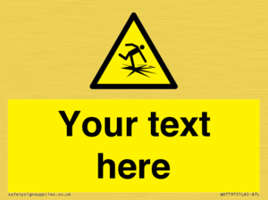 Custom warning thin ice